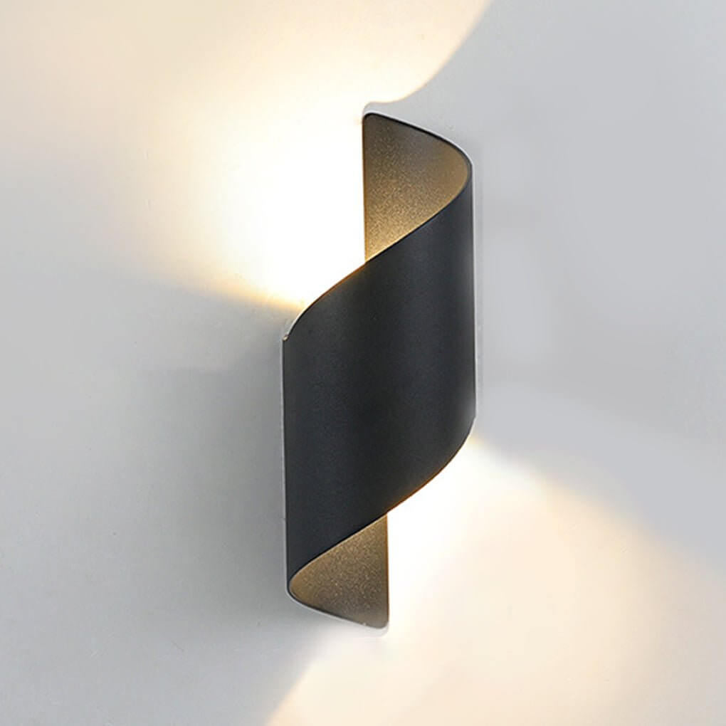 Spiral LED Waterproof Two-Way Wall Light Modern Outdoor Sconce