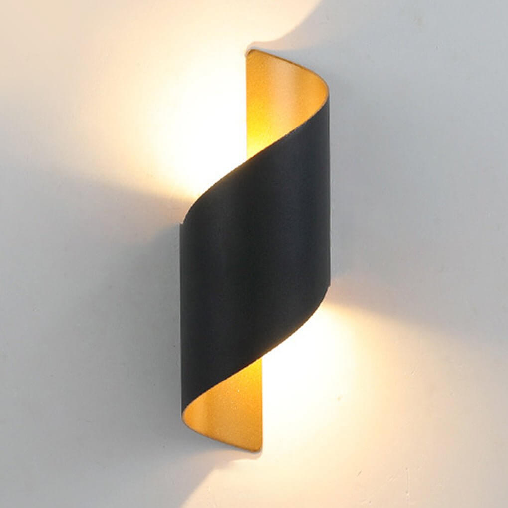 Spiral LED Waterproof Two-Way Wall Light Modern Outdoor Sconce