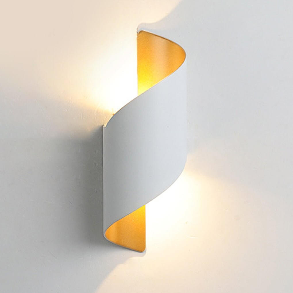 Spiral LED Waterproof Two-Way Wall Light Modern Outdoor Sconce