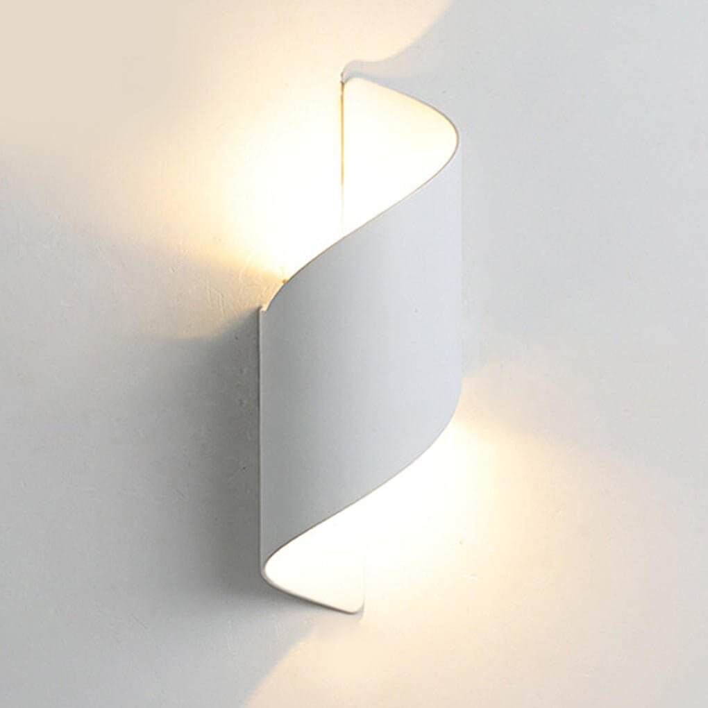 Spiral LED Waterproof Two-Way Wall Light Modern Outdoor Sconce