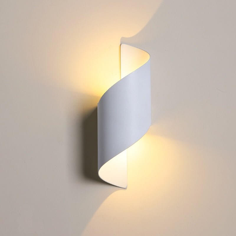 Spiral LED Waterproof Two-Way Wall Light Modern Outdoor Sconce