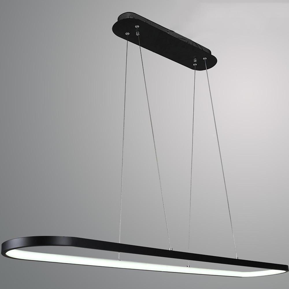 Modern Rounded Rectangle Pendant Light – LED Acrylic & Aluminum