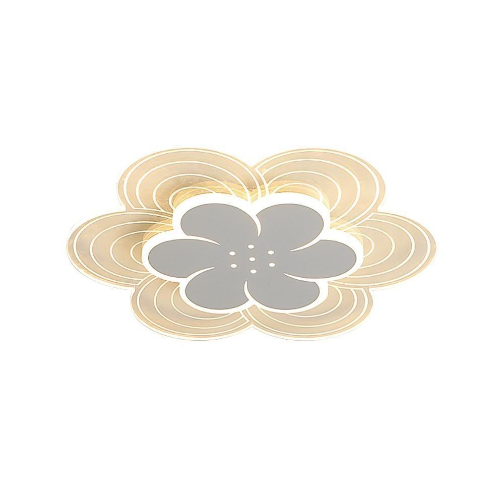 Modern Flower Flush Mount LED Ceiling Light - White Acrylic