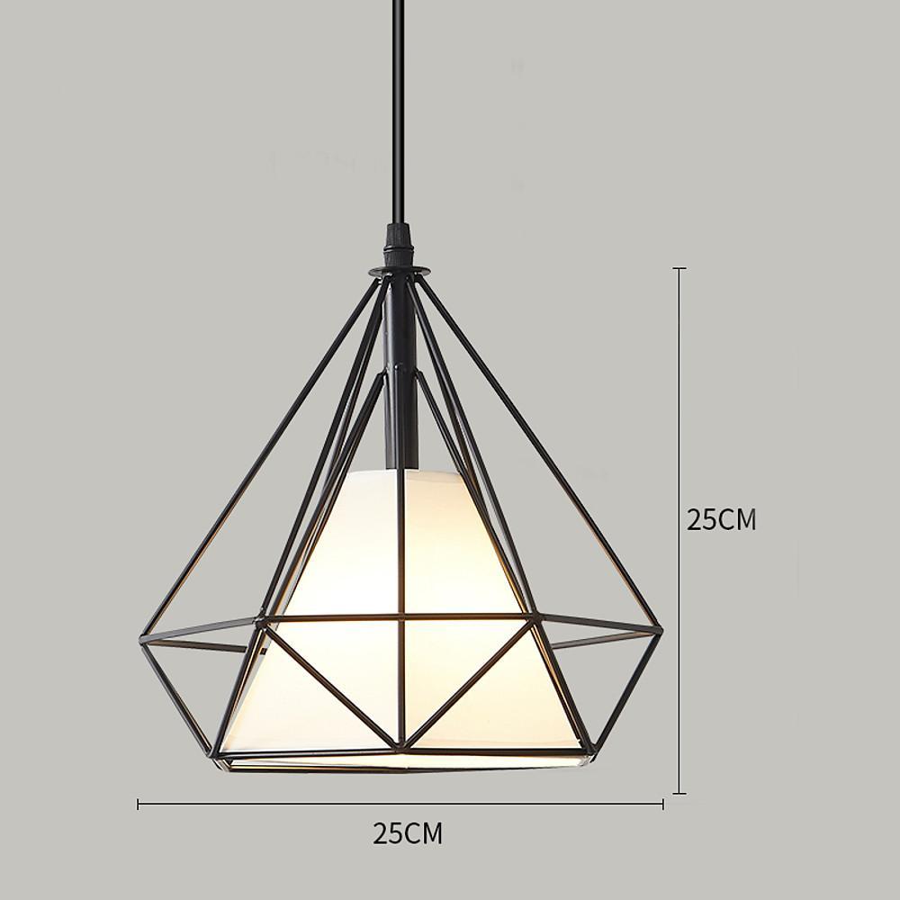 Geometric Metal Pendant Light Industrial Cage Design LED Fixture