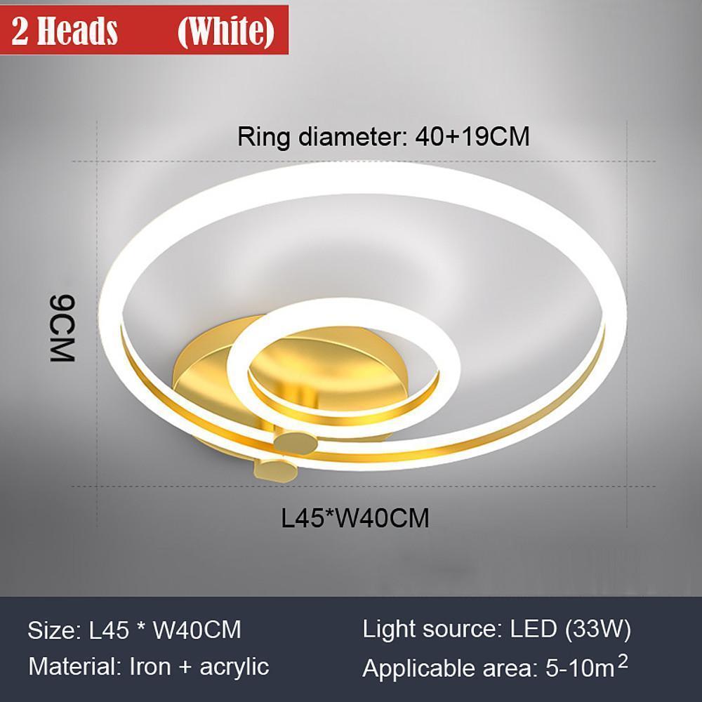 Modern Circular Ring LED Flush Mount Ceiling Light with Remote