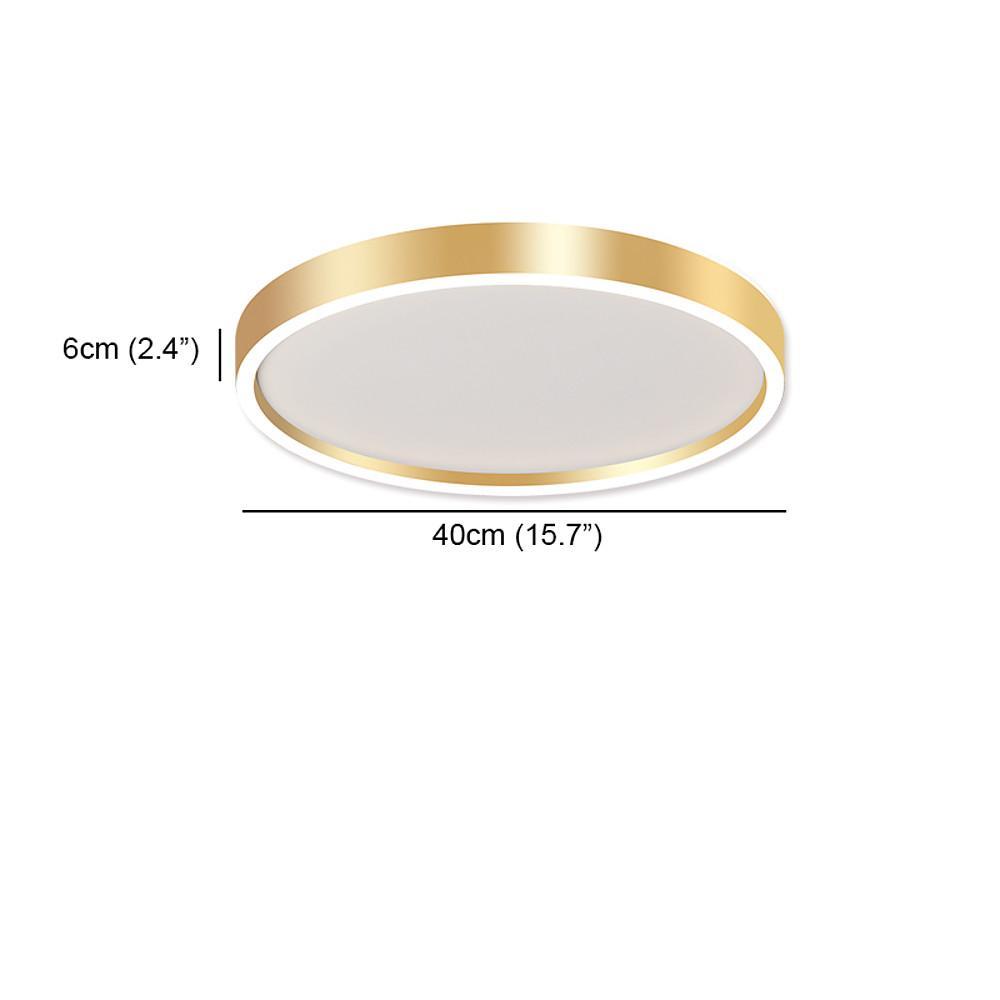 Modern Circular Metal Flush Mount LED Ceiling Light