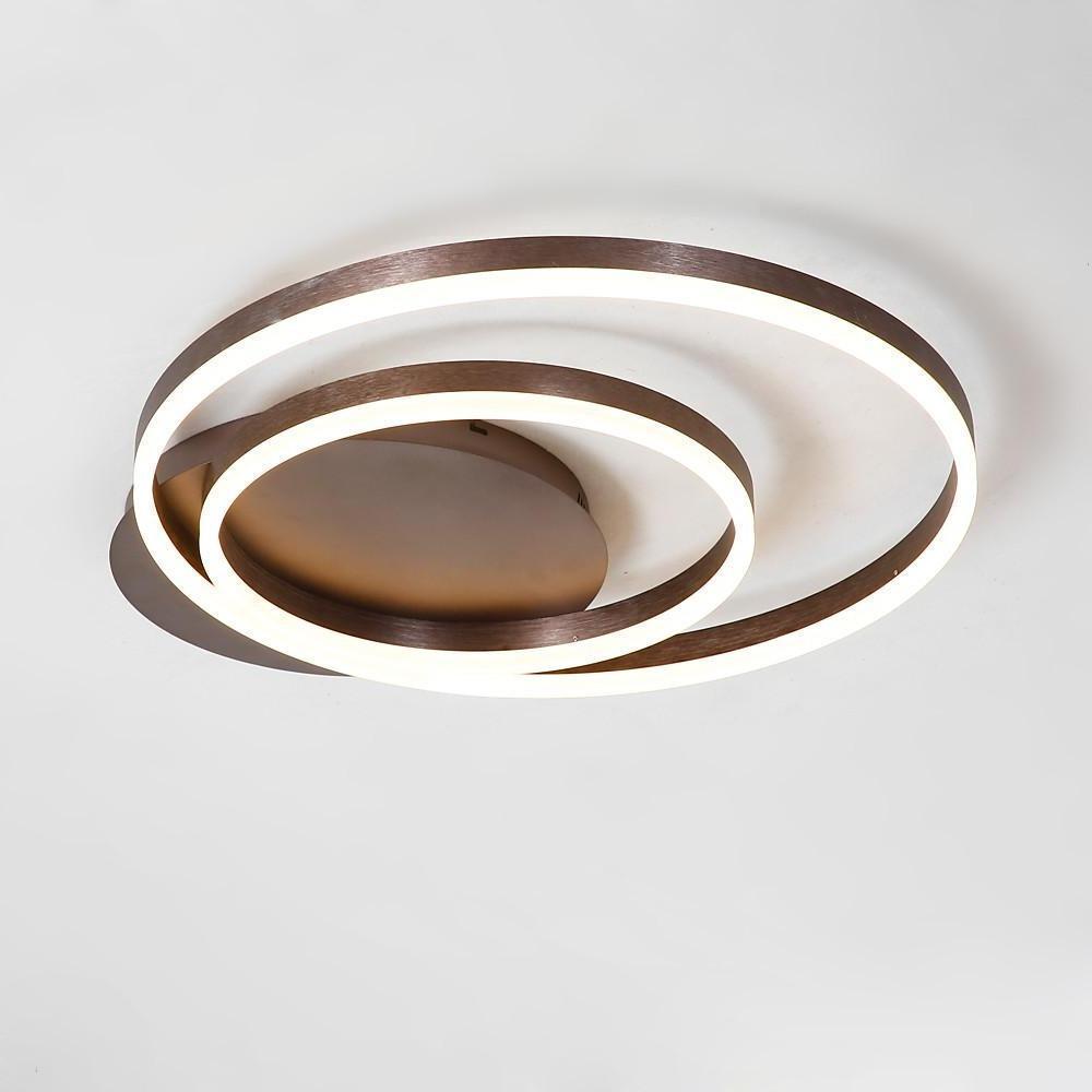 Modern Geometric Flush Mount LED Ceiling Light with Dimmable Remote