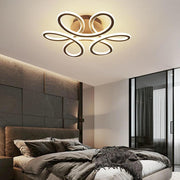 Swirl Flower Dimmable LED Flush Mount Ceiling Light - Aluminum