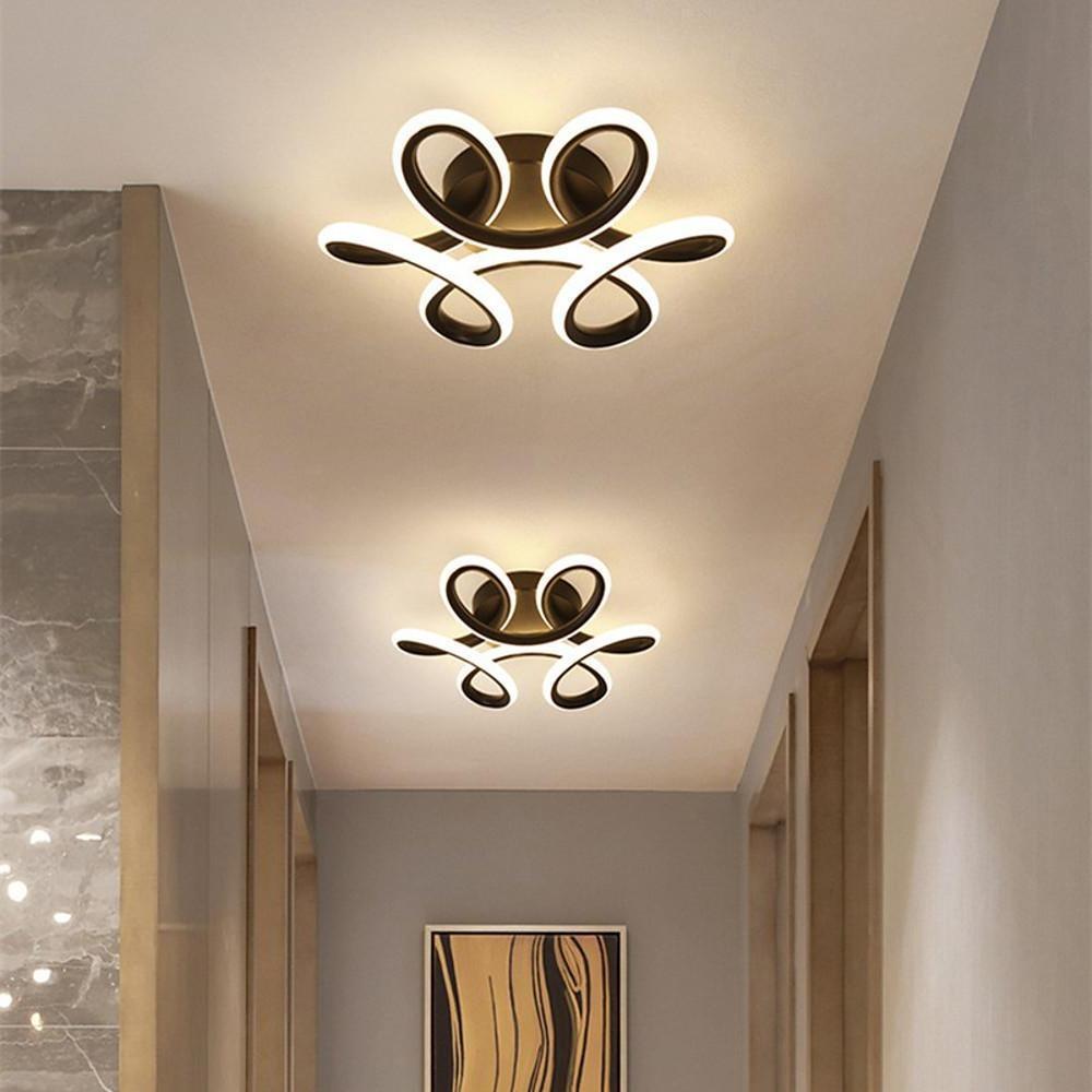 Geometric Flower LED Flush Mount Ceiling Light Modern Metal Fixture