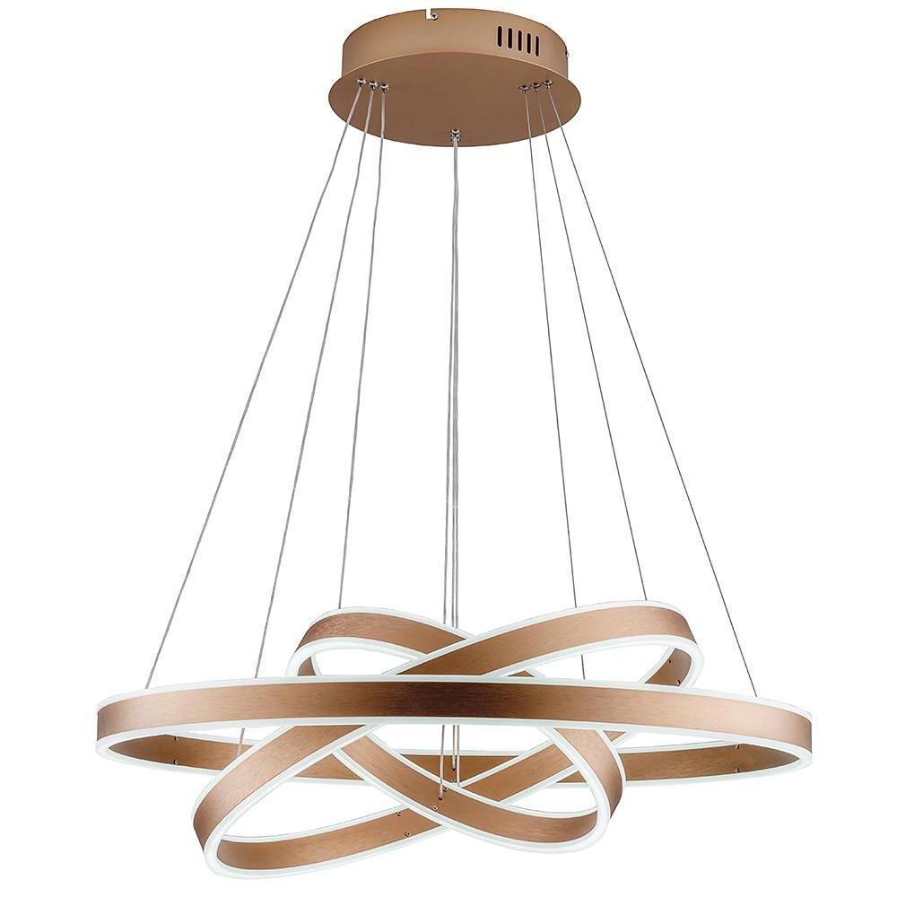 Modern Three-Ring LED Chandelier – Aluminum & Acrylic Pendant Light