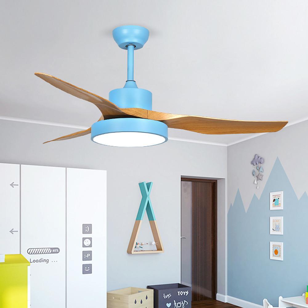 3-Blade Ceiling Fan with Dimmable LED Light - Nordic Modern Style