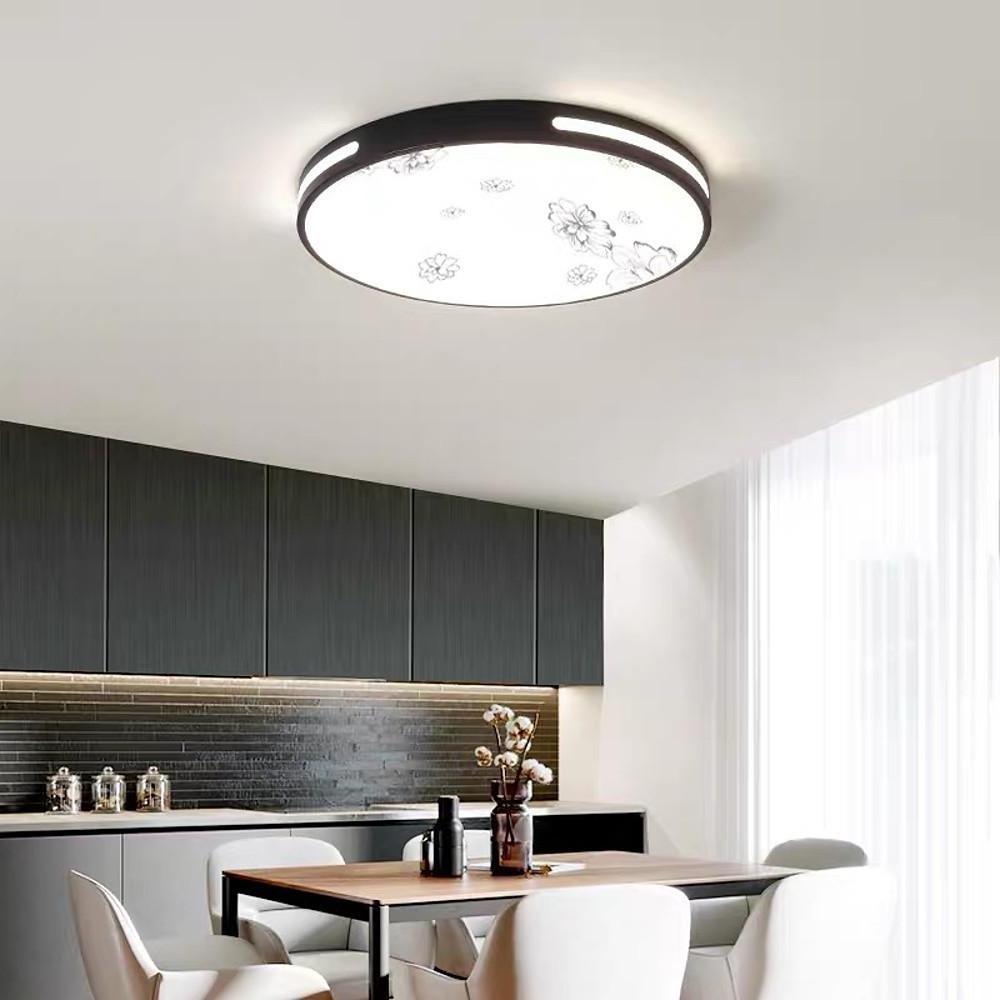 Modern Round Botanical LED Flush Mount Ceiling Light