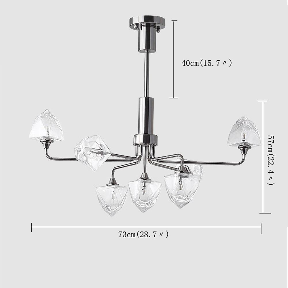 Mini Sputnik Chandelier 7-Light Metal Glass LED Ambient Lighting