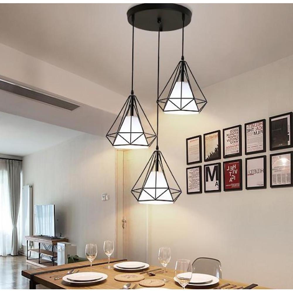 Modern Geometric Pendant Light - 3-Tier Metal Cluster Ceiling Fixture