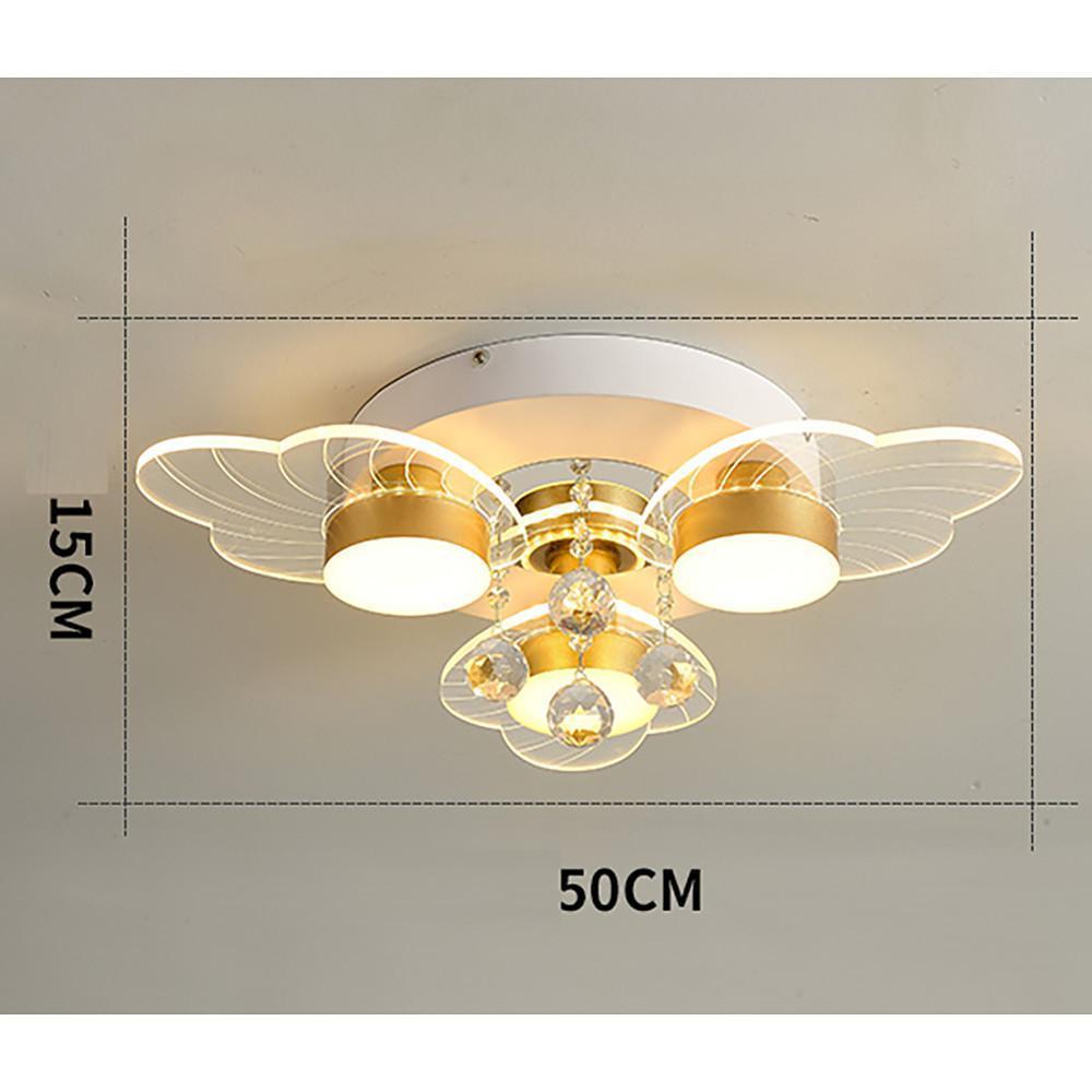Flower Design Flush Mount Ceiling Light Metal Acrylic LED