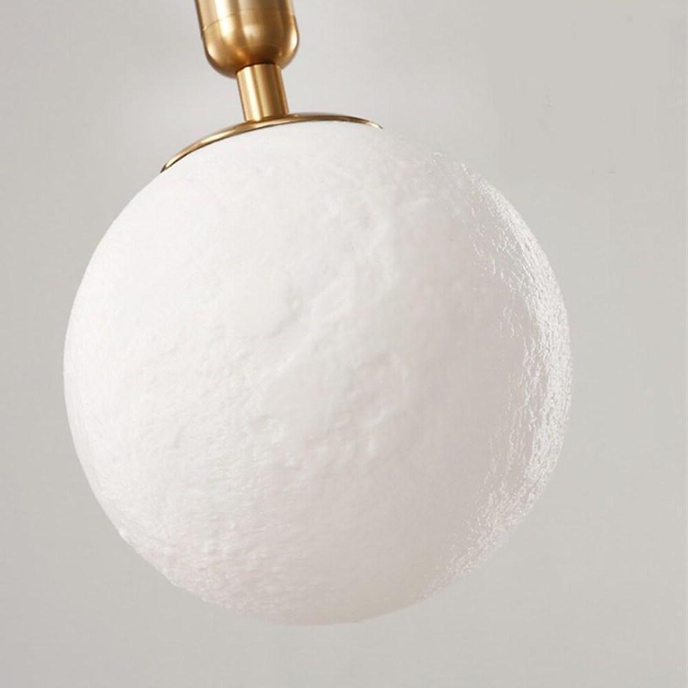 Moon Globe Pendant Light Modern Acrylic Metal Ceiling Fixture