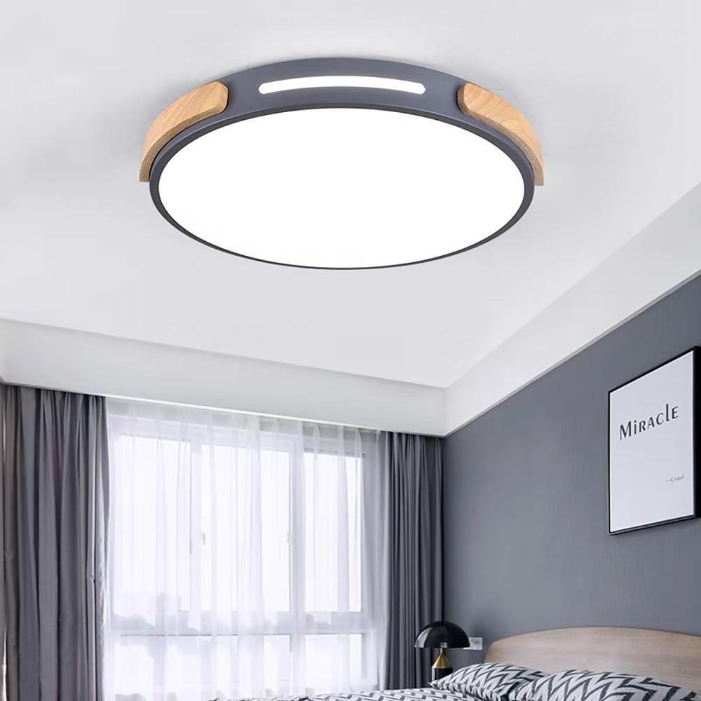 Modern Round LED Flush Mount Ceiling Light with Acrylic Shade