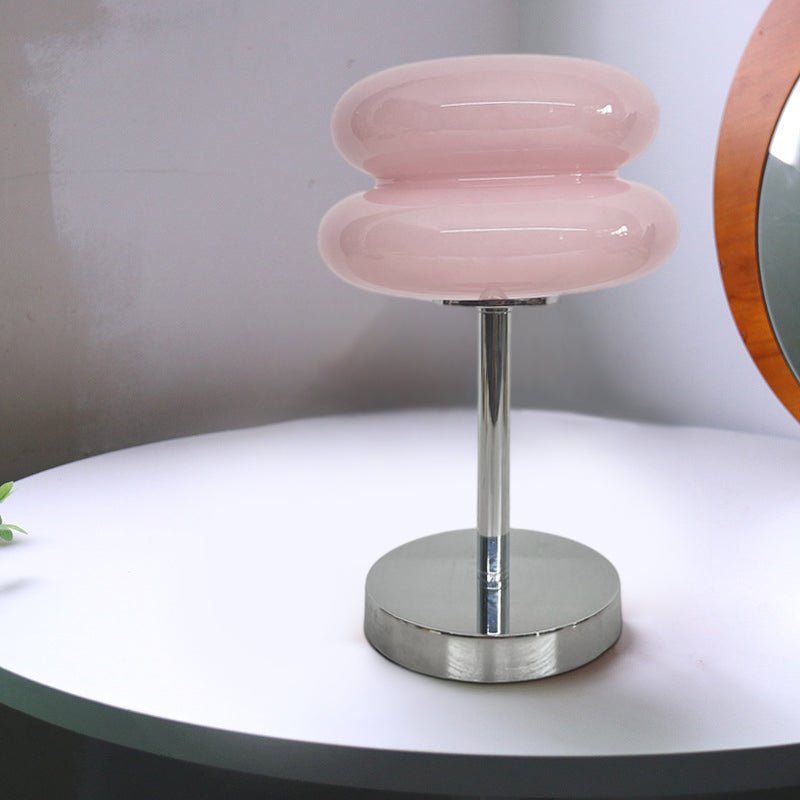 Modern Glass Table Lamp with USB Charging & Warm LED Light