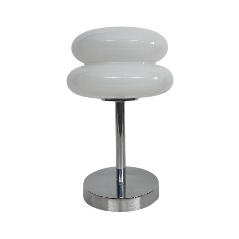 Modern Glass Table Lamp with USB Charging & Warm LED Light