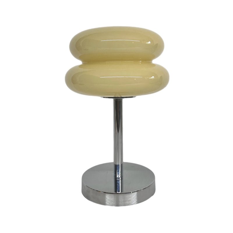 Modern Glass Table Lamp with USB Charging & Warm LED Light