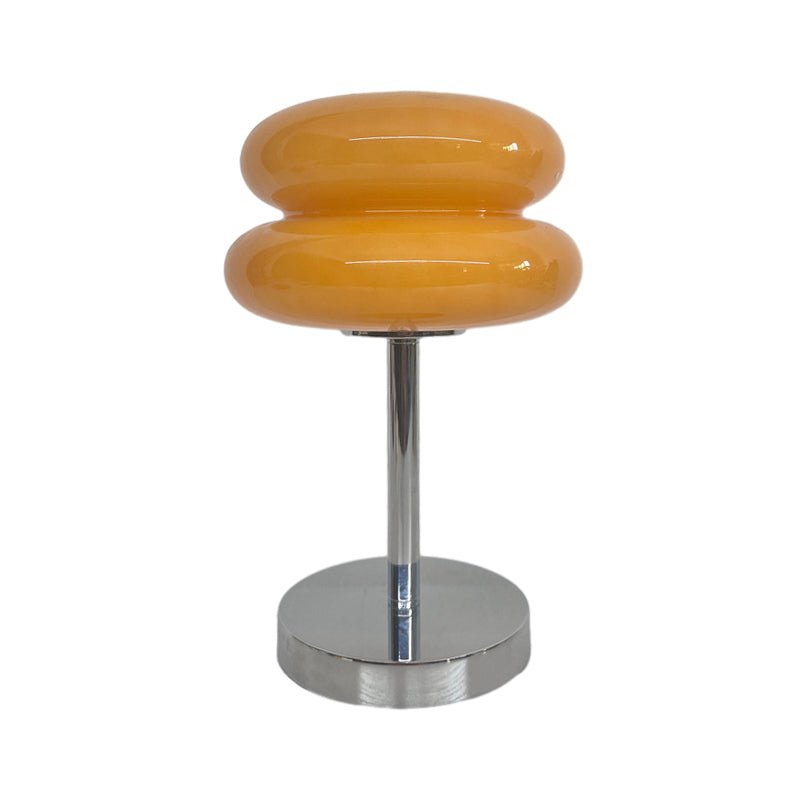 Modern Glass Table Lamp with USB Charging & Warm LED Light