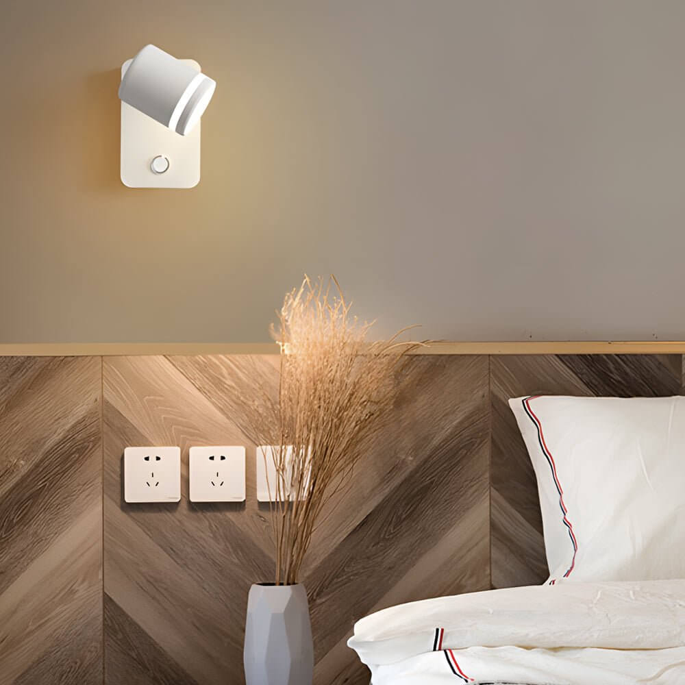 USB Rotatable Magnetic LED Wall Light with Built-in Charging Port
