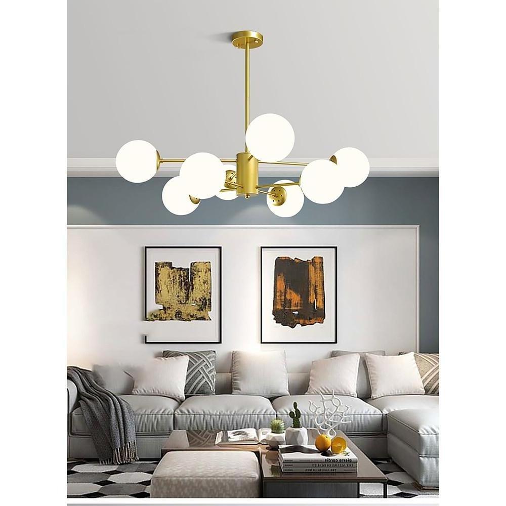 Globe Cluster Pendant Light | Metal & Glass LED Ceiling Fixture