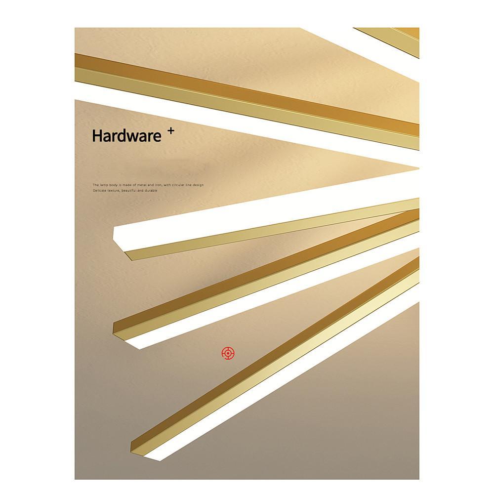 Abstract Flower Tube LED Flush Mount Ceiling Light - Gold Finish