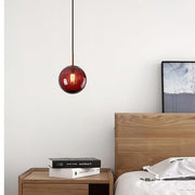 Electroplated Glass Ball Pendant Light Modern LED Hanging Lamp