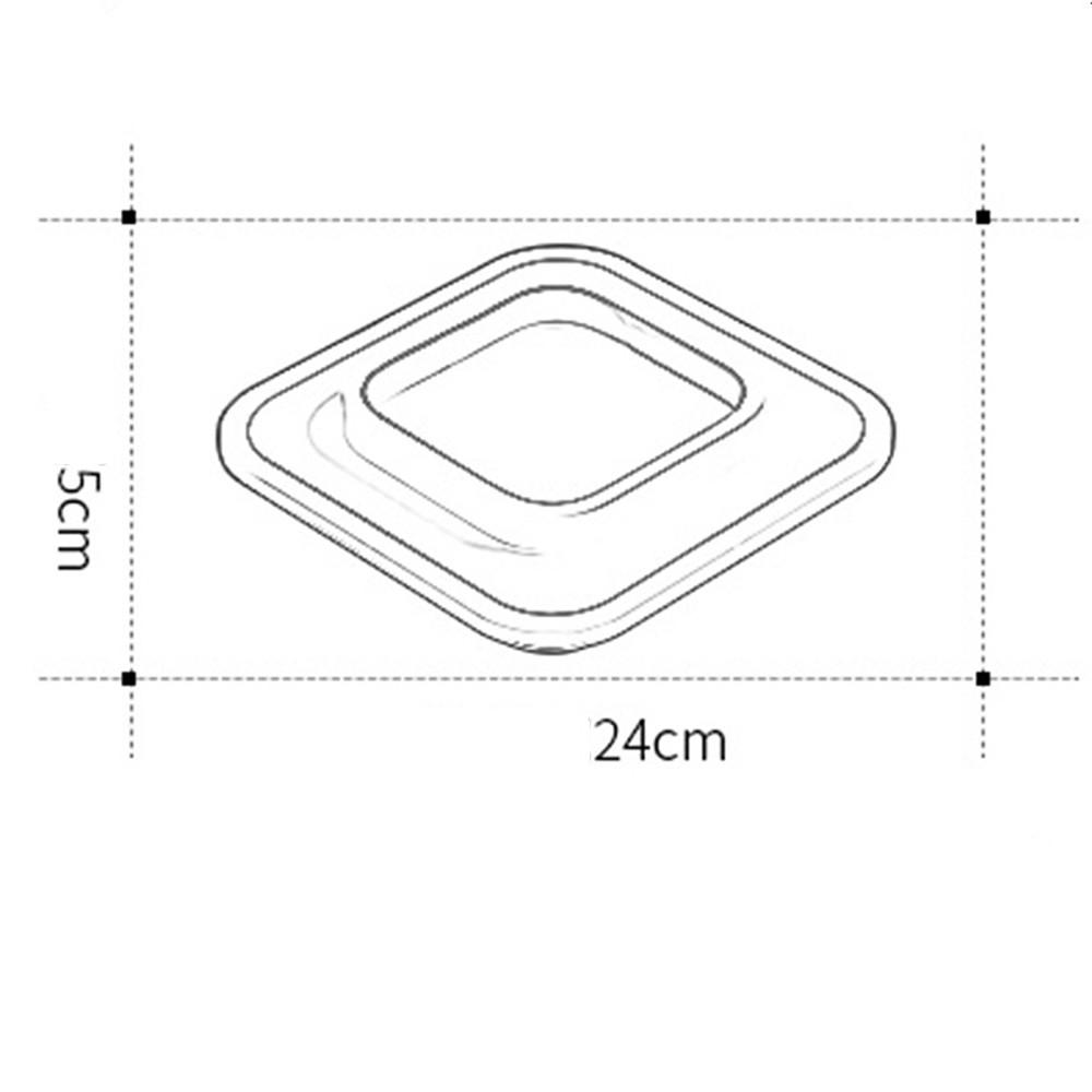 Modern Square Flush Mount LED Ceiling Light - Dual Color Temperature
