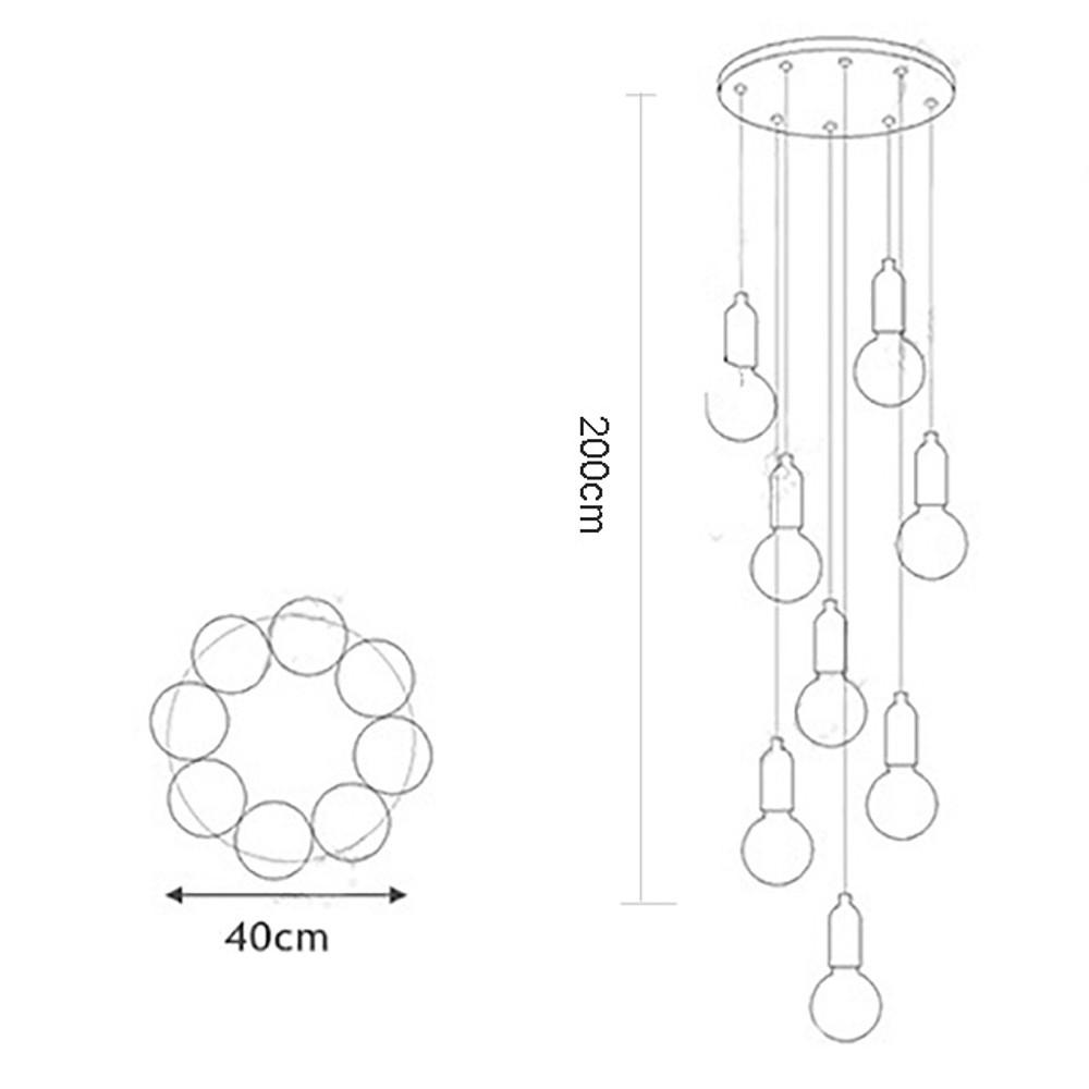 Modern Acrylic Bubble Globe LED Pendant Light Cluster Island Lamp