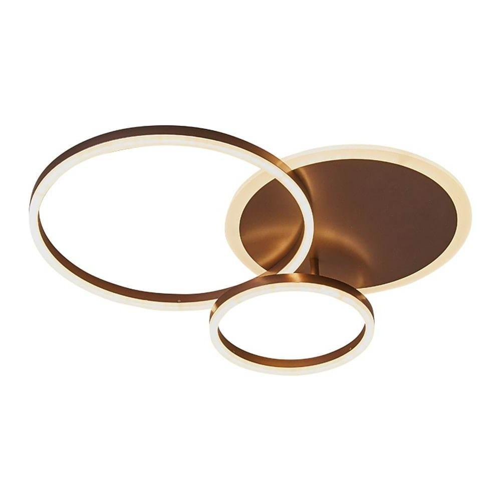 3-Layer LED Circle Flush Mount Light - Dimmable, 26"x20"