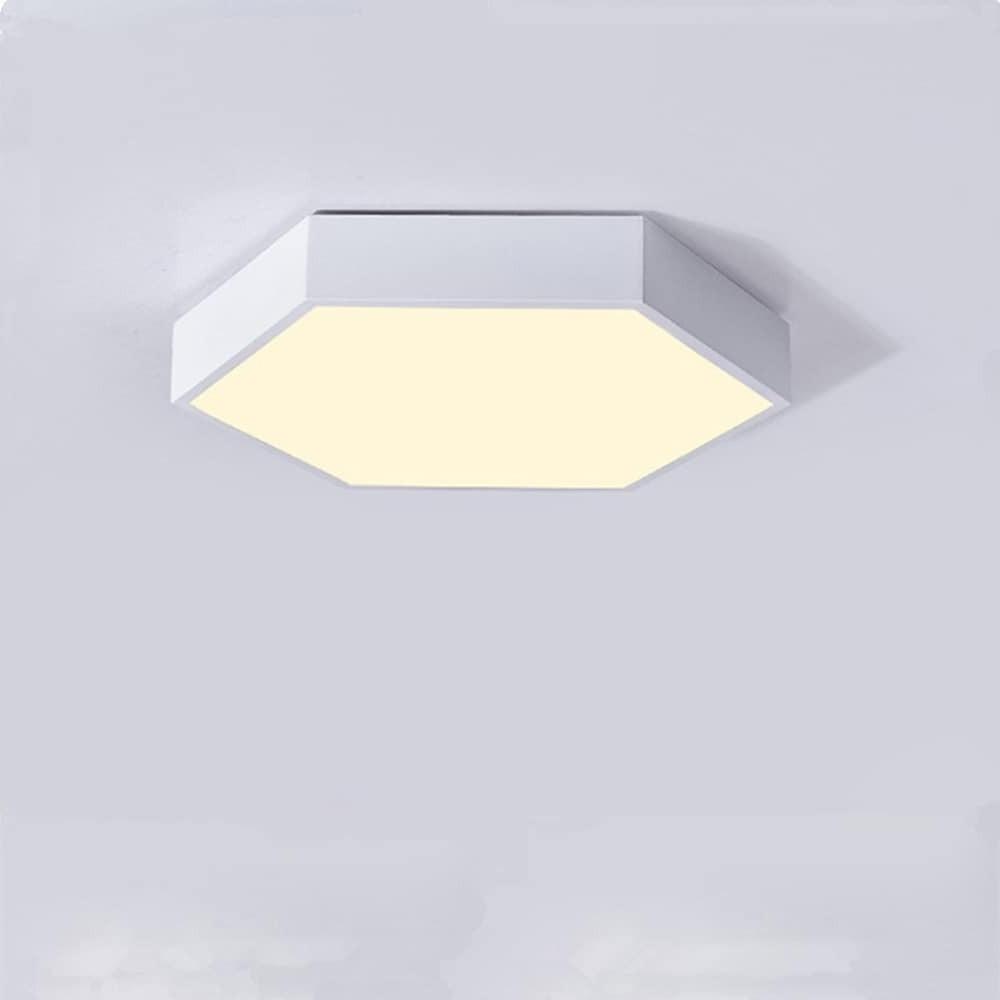 Geometric Hexagon LED Flush Mount Ceiling Light – Modern Dimmable