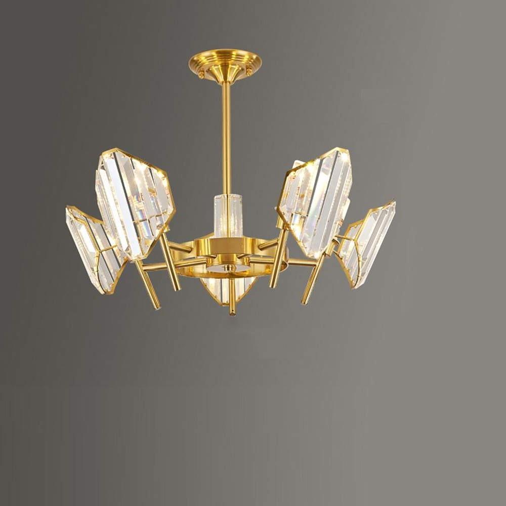 Crystal Ring Chandelier – Gold Metal Frame Luxury Ceiling Light