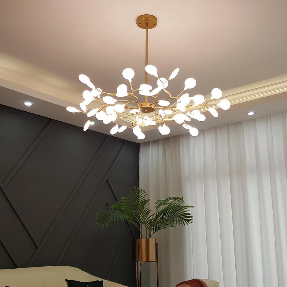 Sputnik Chandelier Modern Firefly Design Aluminum Acrylic Ceiling
