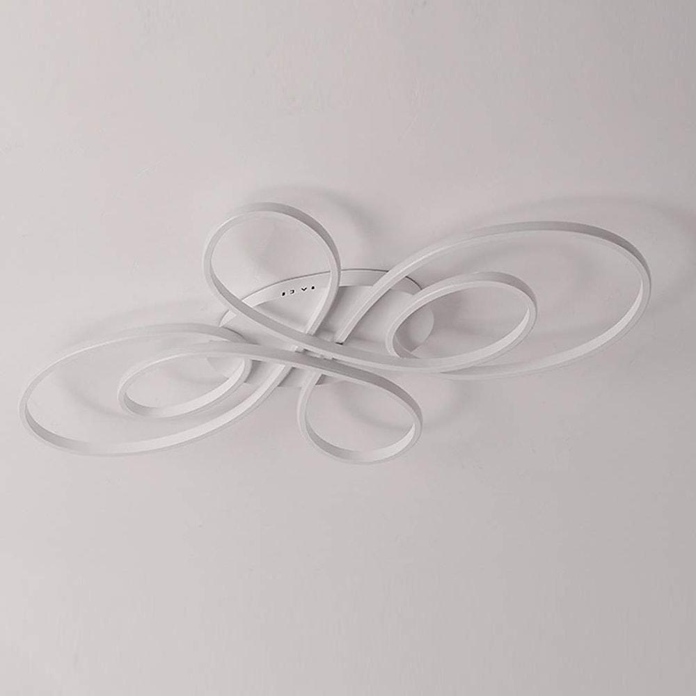 Curved Dimmable LED Flush Mount Ceiling Light – Modern Aluminum