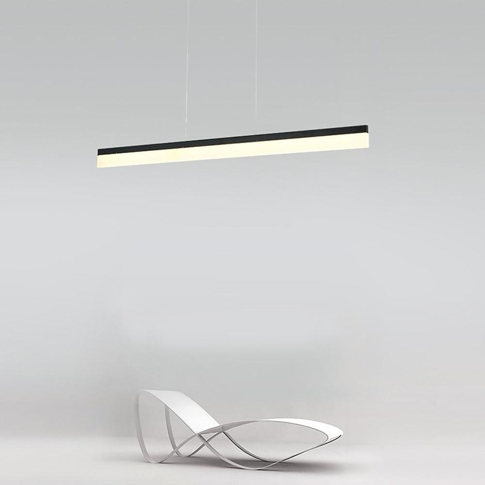 Modern Linear Aluminum Pendant Light with Acrylic Shade