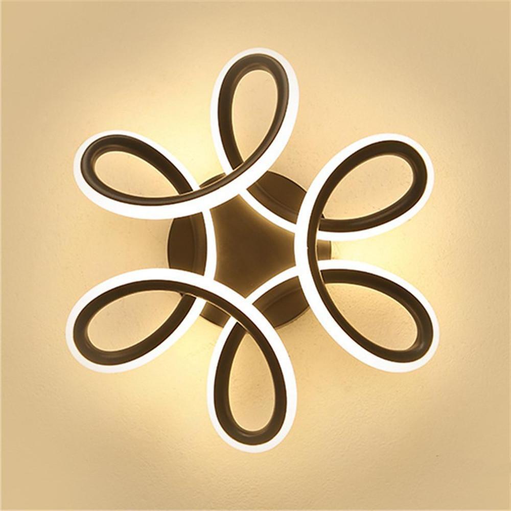 Geometric Flower LED Flush Mount Ceiling Light Modern Metal Fixture
