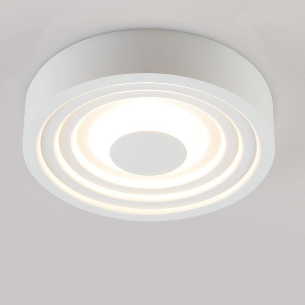6" Geometric LED Flush Mount Ceiling Light - Modern Aluminum