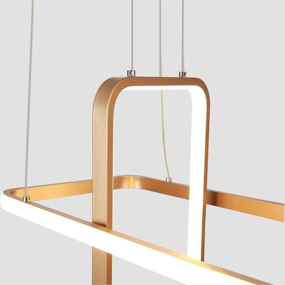 Rectangular LED Modern Chandelier Aluminum Pendant Light