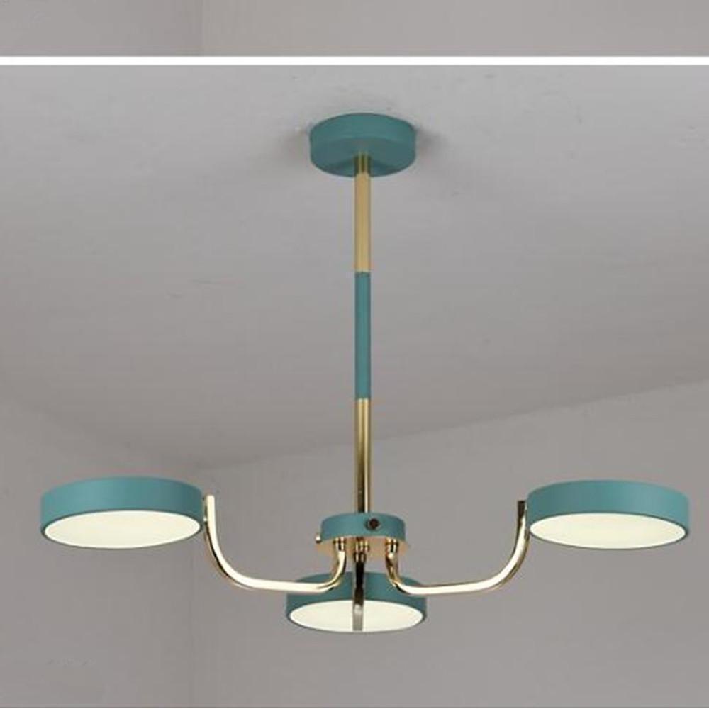 3-Light Circular LED Pendant Modern Dining Kitchen Chandelier