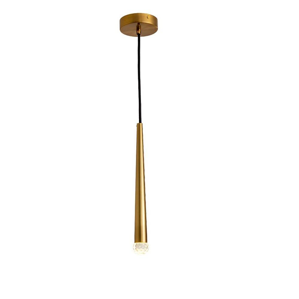 Slim Cylinder Electroplated Metal LED Nordic Pendant Light