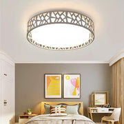 Nordic Drum Flush Mount LED Ceiling Light Metal & Acrylic