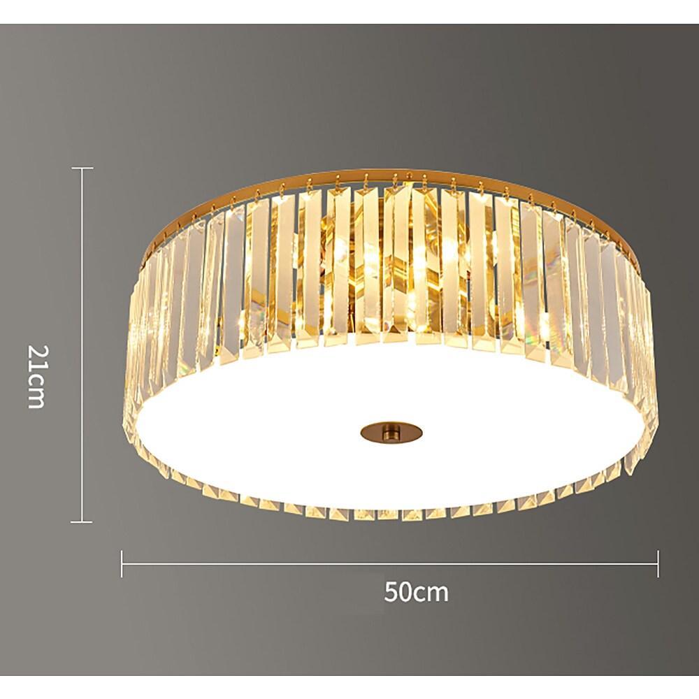 Crystal Candelabra Flush Mount Ceiling Light - LED Metal Fixture