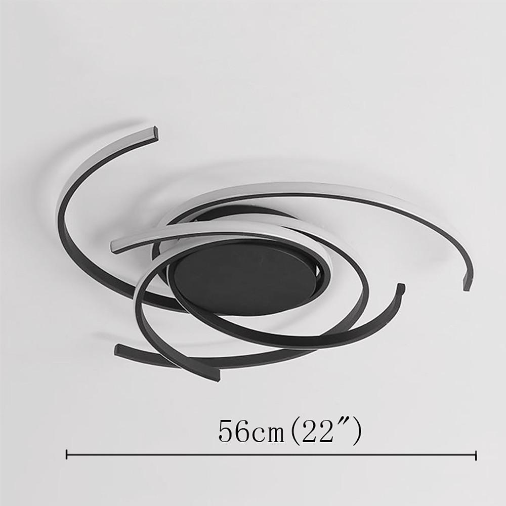 22" Artistic Aluminum Flush Mount Ceiling Light with LED