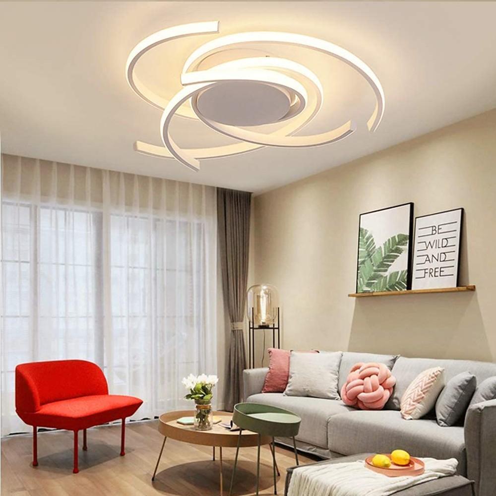 22" Artistic Aluminum Flush Mount Ceiling Light with LED