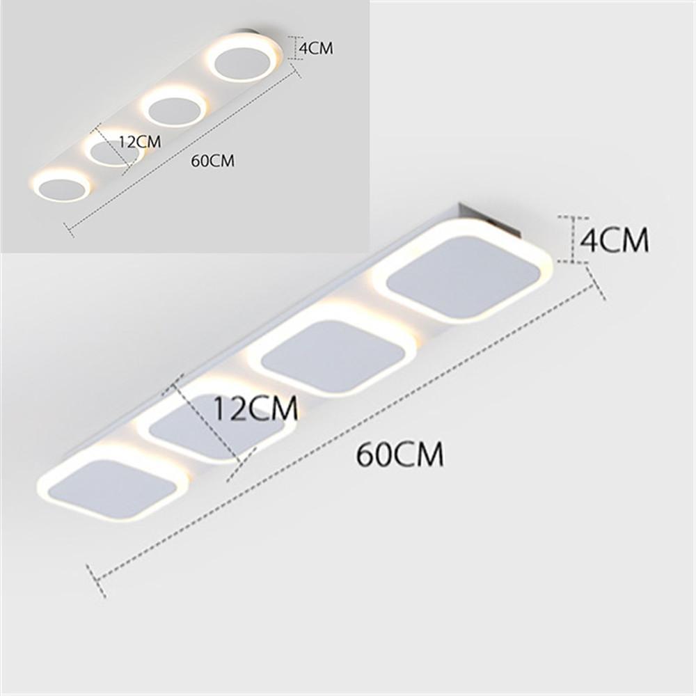 Modern Geometric Linear Flush Mount Ceiling Light - Metal & Acrylic