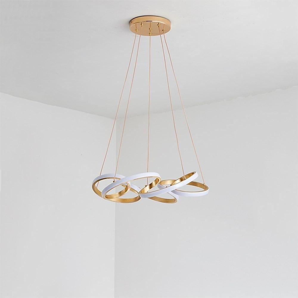 Interwoven Wave Metal Chandelier Modern Geometric LED Ceiling Light