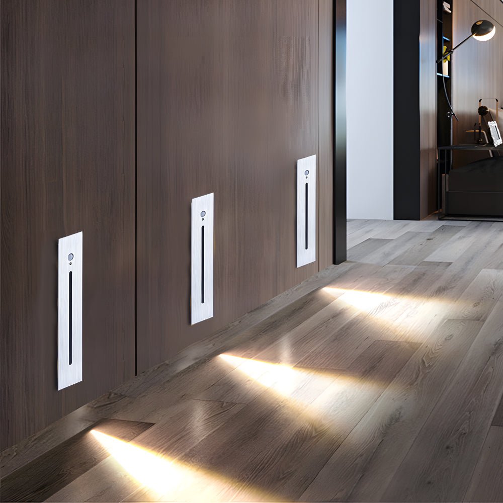 Motion Sensor LED Stair Light Recessed Wall Step Lighting Indoor