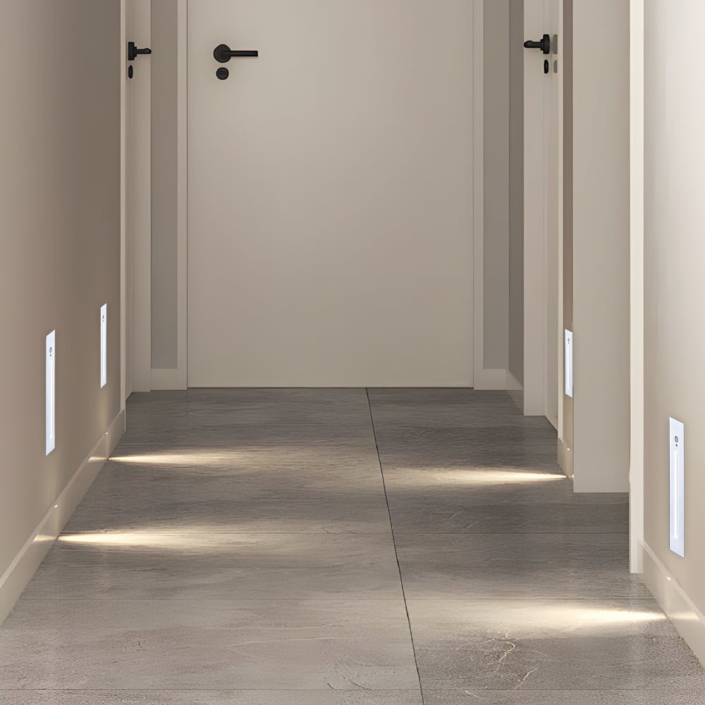 Motion Sensor LED Stair Light Recessed Wall Step Lighting Indoor